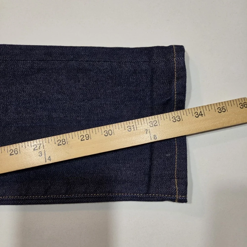 Uniqlo Kaihara Selvedge Japanese Slim Straight Denim Blue Jeans Mens 35X34